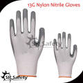 SRSAFTY 13G nahtlose glatte Oberfläche Nylon Nitril beschichtete Handschuhe / Sicherheit Latex Nitril Handschuhe